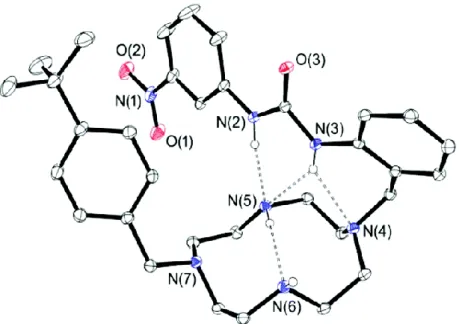 Fig. 1. View of the X-ray structure of L 3 . Hydrogen atoms bonded to carbon are omitted for clarity