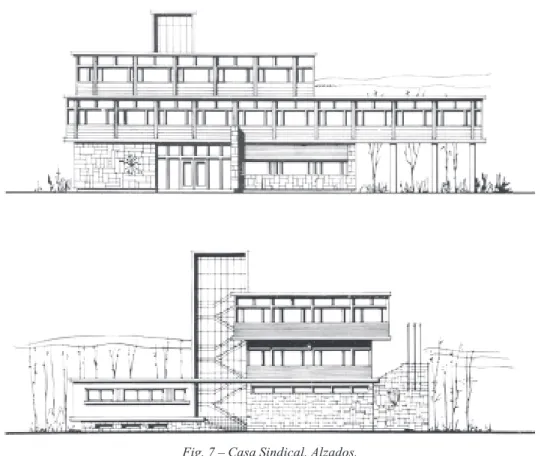 Fig. 7 – Casa Sindical. Alzados.