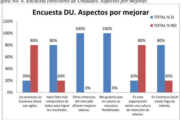 Figura No. 4. Encuesta Directores de Unidades. Aspectos por mejorar. 