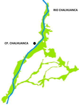 Figura 10. Mapa el área de bofedal en del centro poblado de Chalhuanca 
