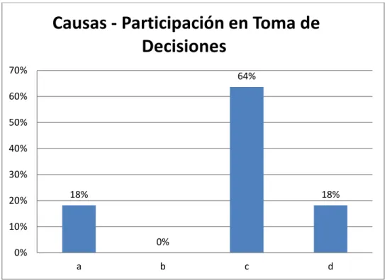 Gráfico 9: Causas – participación en toma de decisiones 