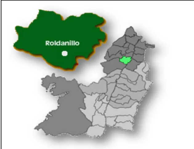 Ilustración 1 Mapa de localización Municipio de Roldanillo 