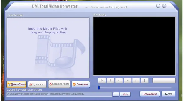 Figura 3. 2 Programa Total Video Converter 