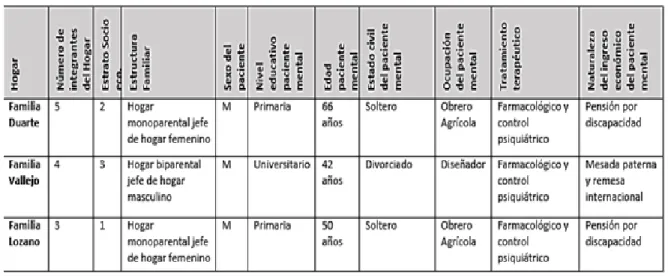 Tabla 1. Caracterización de paciente 