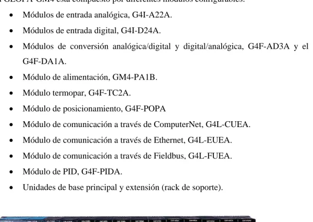 Figura 2.1 Autómata modular GLOFA-GM4. 