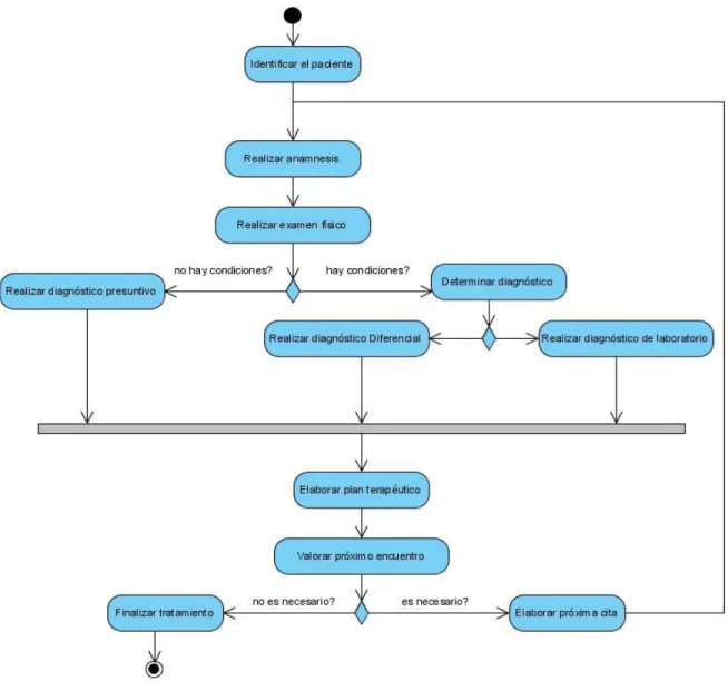Figura 2. 1 Modelo de proceso para describir un expediente clínico veterinario, utilizando un diagrama 