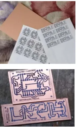 Figura 9-2: Proceso de Ruteado y PCB de placa electrónica módulo 5v 