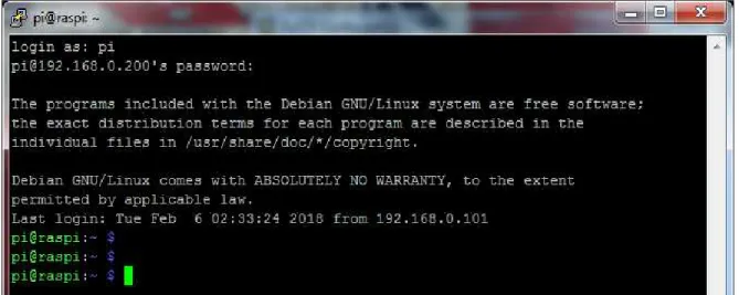Gráfico 7-2: Conexión de forma remota SSH. 