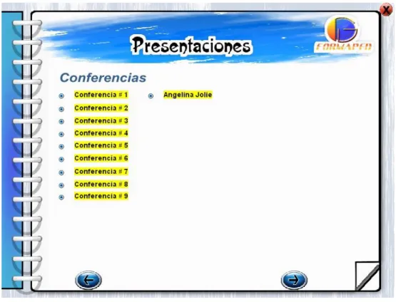 Figura 3.4.  Ventana ¨Presentaciones¨