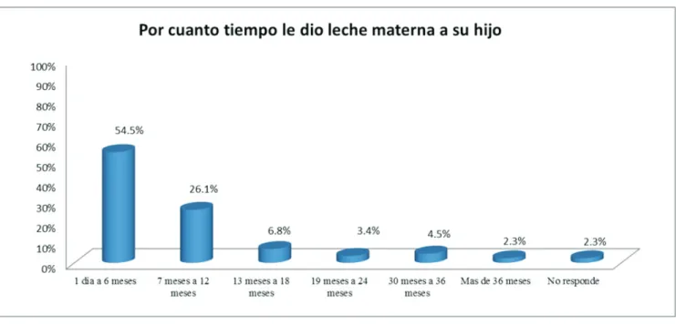 Figura 1. Tiempo de lactancia materna