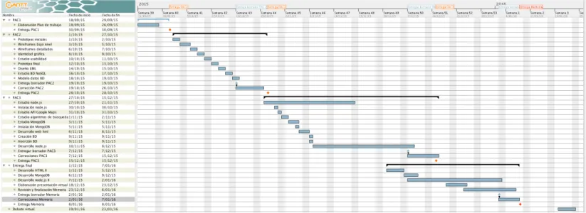 Figura 1. Diagrama de Gantt 