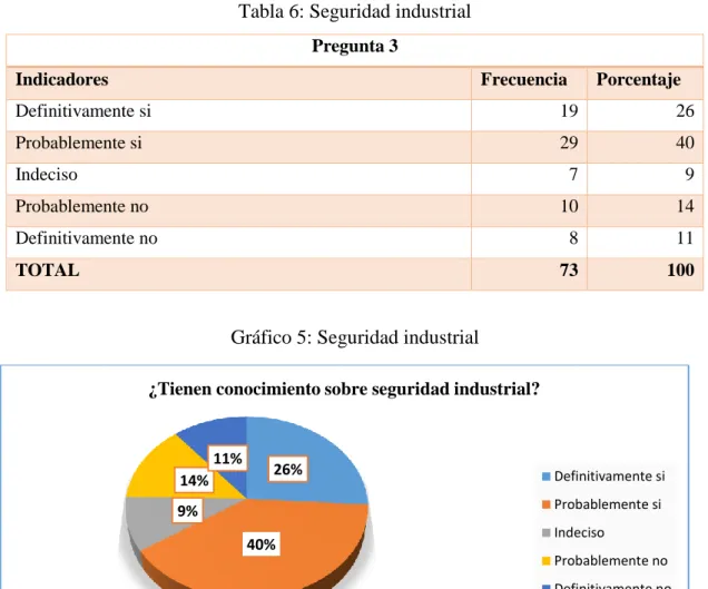 Gráfico 5: Seguridad industrial 