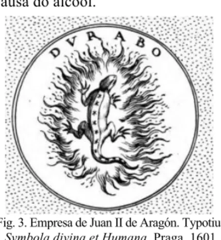 Fig. 3. Empresa de Juan II de Aragón. Typotius,  Symbola divina et Humana, Praga, 1601,  