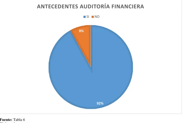 Gráfico 5: Antecedentes Auditoría Financiera 