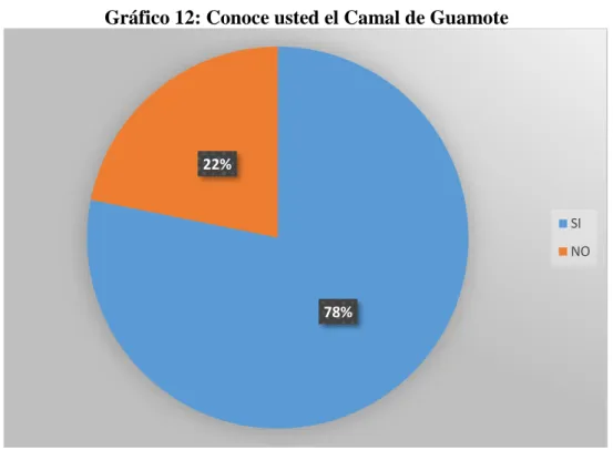 Gráfico 12: Conoce usted el Camal de Guamote 