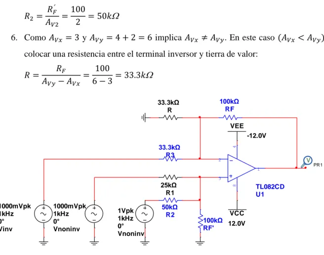 Figura 3.6: AO sumador restador. 