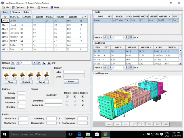 Figura 1.8: Interfaz de LoadPlanner