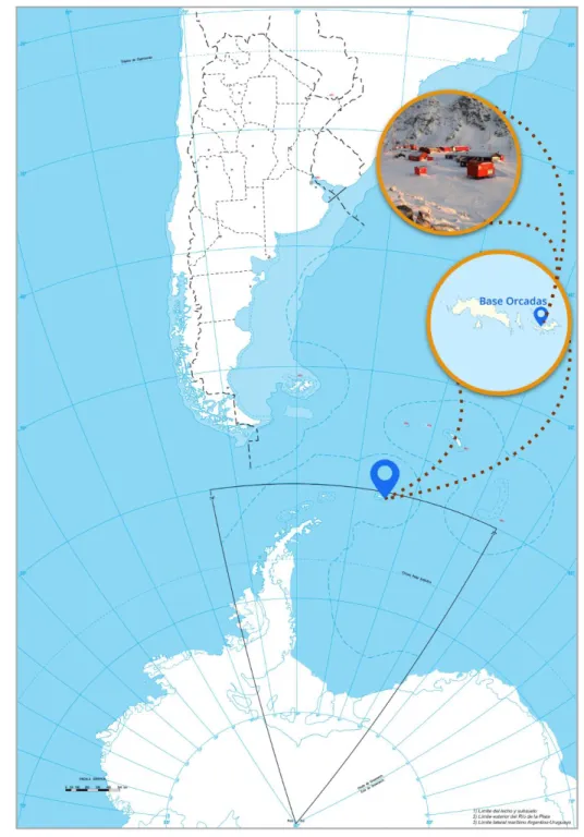 Figura 1: Ubicación de la Base Orcadas 