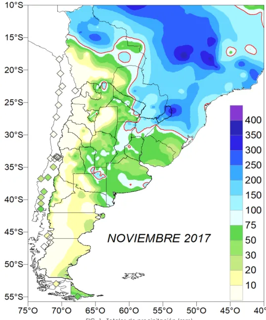 FIG. 1 –Totales de precipitación (mm)