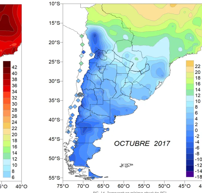 FIG. 13 – Temperatura máxima absoluta (ºC)