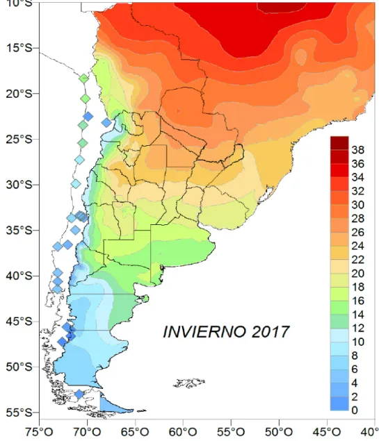FIG. 8 – Temperatura máxima media (ºC).