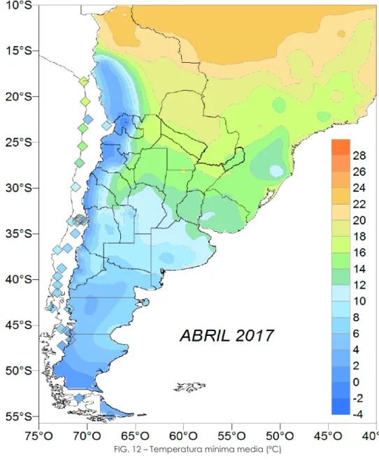 FIG. 12 – Temperatura mínima media (ºC)
