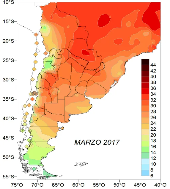 FIG. 9 – Temperatura máxima media (ºC).