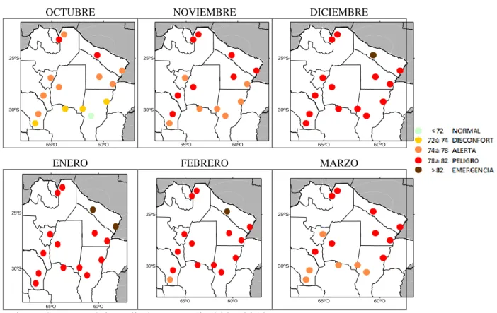 Figura 2: ITH máximo diario promedio 2001-2012 
