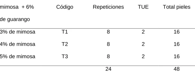 Cuadro 5.   ESQUEMA DEL EXPERIMENTO. 