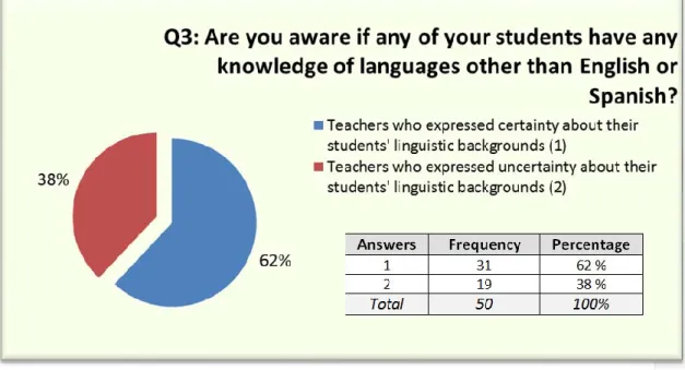 Figure 6: Interviewees’ awareness of students’ linguistic background 
