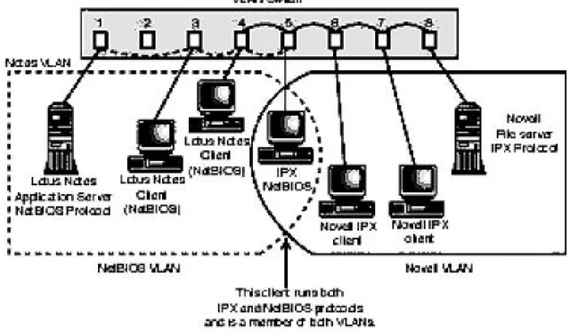 Figura 3: VLANs por protocolos capa 3 