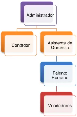 Figura 4. Estructura Administrativa de la empresa Merca Todo Más por Menos. Santander de  Quilichao.