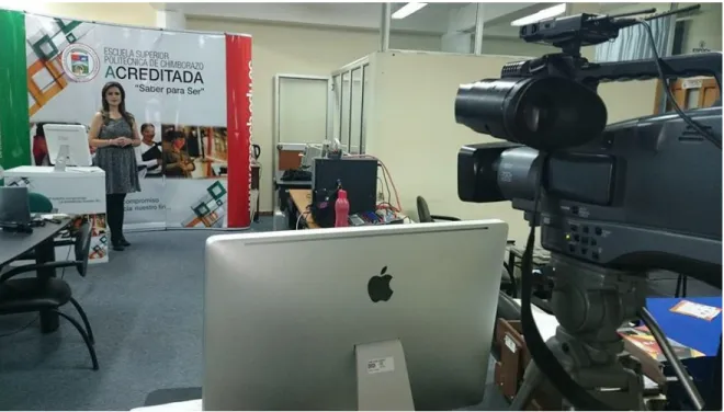 Figura 2-2: Set de grabación programa ESPOCH TV. 