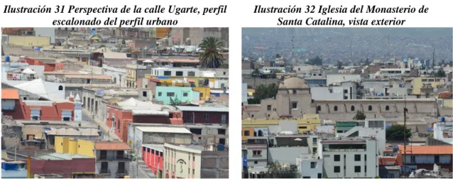 Ilustración 31 Perspectiva de la calle Ugarte, perfil  escalonado del perfil urbano 
