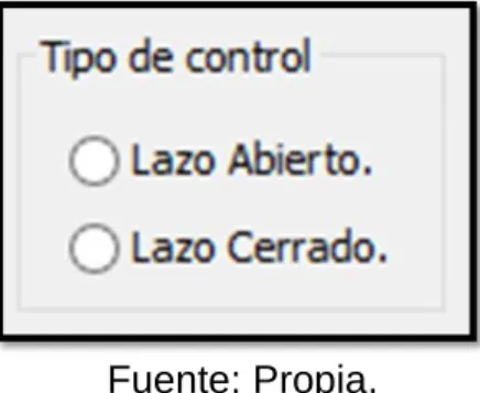 Figura 13. Tipo de Control. 