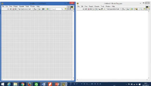 Figura 15. Espacio de trabajo en LabVIEW 