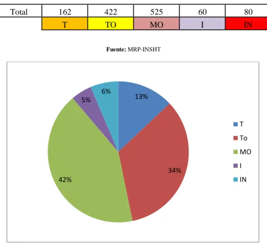 Tabla 9-3: Total de riesgos valorados 