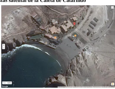 Figura 4. Vistas satelital de la Caleta de Catarindo 