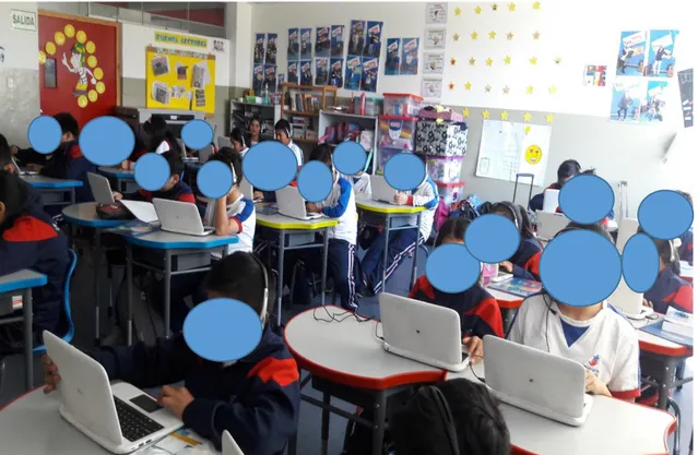 Foto 3. Estudiantes de Futura Schools trabajando en la plataforma Duolingo. 