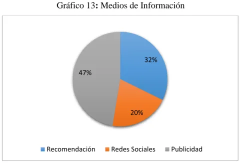 Gráfico 13: Medios de Información 