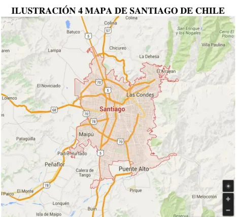 ILUSTRACIÓN 4 MAPA DE SANTIAGO DE CHILE