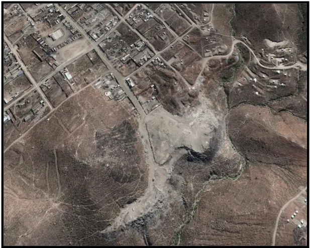 Figura No. 1  imagen satelital de la ubicación del botadero “El Cebollar” 