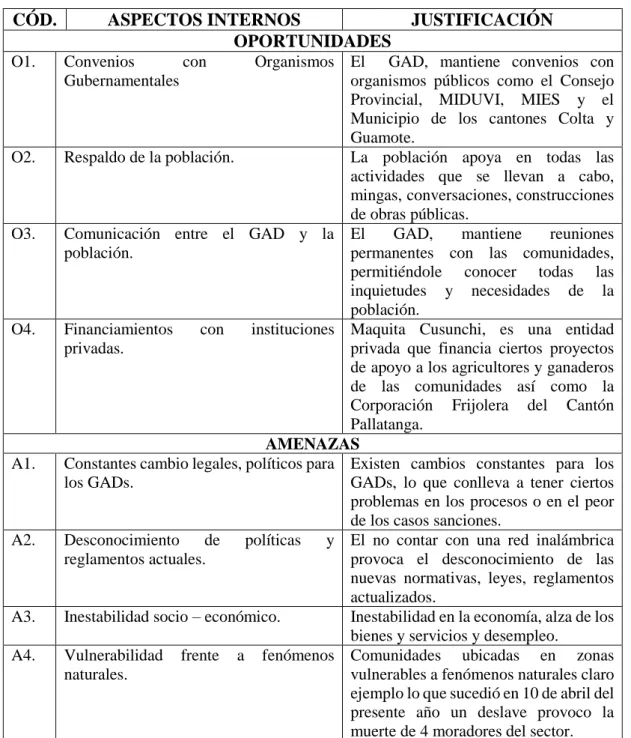 Tabla 17: Análisis de Medios Externos 