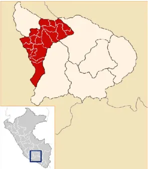 Figura 1. Ubicación geográfica de la Provincia de Andahuaylas en la región Apurímac, Perú