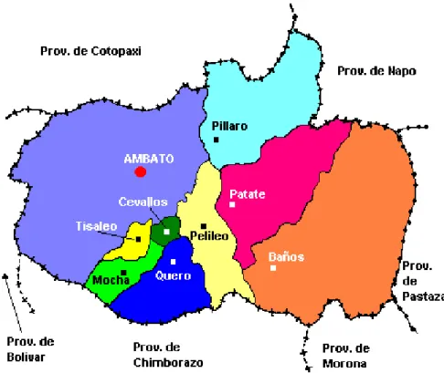 Figura 4.  Situación geográfica del Cantón Quero 