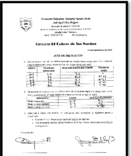 Figura 6. Acta de Premiación. 