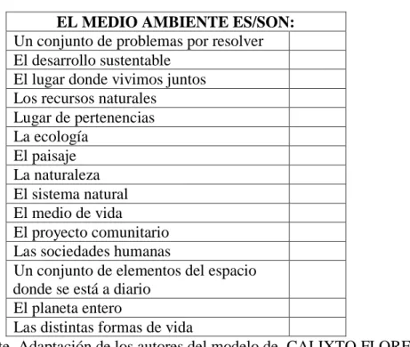 Cuadro 5. Variables relacionadas con el ambiente. 