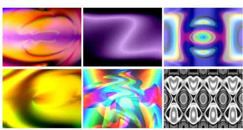 Fig. 2: Examples of images generated by the evolutionary engine using interactive evo- evo-lution.