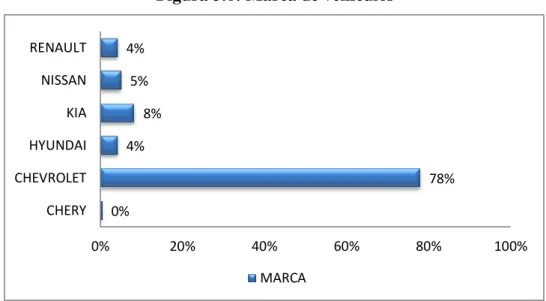 Figura 3.6: Marca de vehículos 