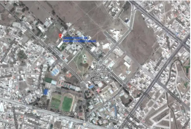 Gráfico 1-3: Mapa de ubicación del laboratorio de Procesos Industriales en la ESPOCH 